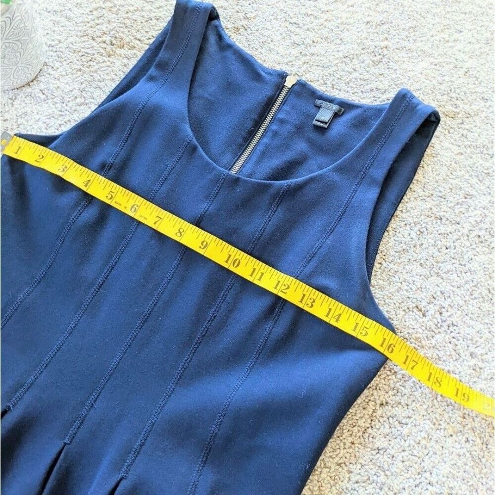 Nave Blue J. Crew Stretch Ponte Dress 8 Classic Event Preppy Coastal - Picture 6 of 11